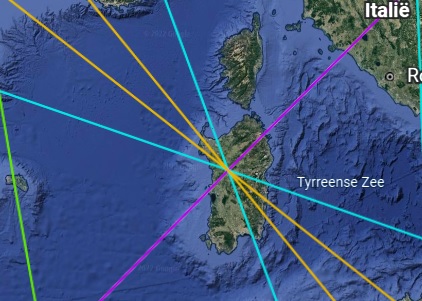 5 Leylijnen kruispunt Sardinië